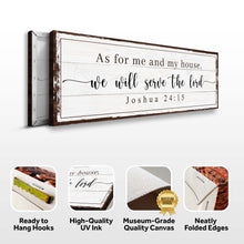 Load image into Gallery viewer, Joshua 24:15 - We Will Serve The Lord Vintage Sign VII
