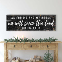 Load image into Gallery viewer, Joshua 24:15 - We Will Serve The Lord Rustic Sign