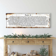 Load image into Gallery viewer, Psalm 91: He Is My Refuge – Rustic Christian Wall Art for Living Room, Religious Decor for Home