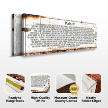 Load image into Gallery viewer, Psalm 91: He Is My Refuge – Rustic Christian Wall Art for Living Room, Religious Decor for Home