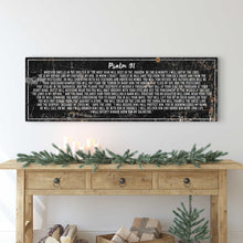 Load image into Gallery viewer, Psalm 91: 'He Is My Refuge' Sign - Inspirational Christian Wall Art for living room, religious decor