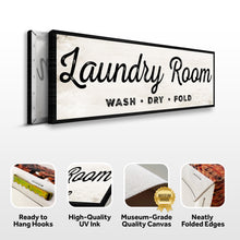 Load image into Gallery viewer, Laundry Room Wash Dry Fold Sign