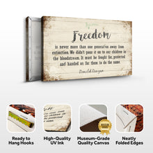 Load image into Gallery viewer, Freedom By Ronald Reagan Sign II