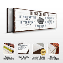 Load image into Gallery viewer, If You Cook It, Share It Kitchen Rules Sign