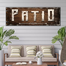 Load image into Gallery viewer, Distressed White Patio Sign