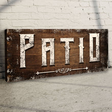 Load image into Gallery viewer, Distressed White Patio Sign