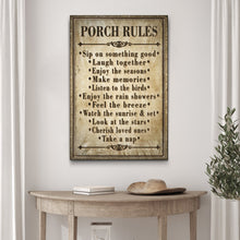 Load image into Gallery viewer, Porch Rules Sign II