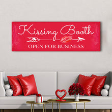 Load image into Gallery viewer, Kissing Booth "Open For Business" Sign
