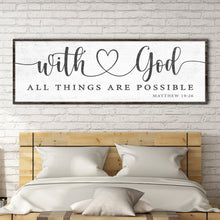 Load image into Gallery viewer, With God All Things Possible Faith Sign IV