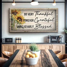 Load image into Gallery viewer, Grateful Thankful Blessed Family Sign II