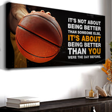 Load image into Gallery viewer, It's Not About Being Better Sports Quote Sign II
