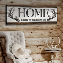 Load image into Gallery viewer, Home Is Where You Hang Your Antlers Sign