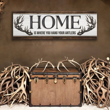 Load image into Gallery viewer, Home Is Where You Hang Your Antlers Sign