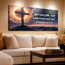 Load image into Gallery viewer, Corinthians 13:4-8 - Love Never Fails Faith Sign