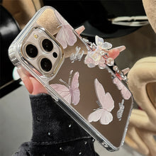Load image into Gallery viewer, Mirror super fairy butterfly pendant, suitable for apple 15pro mobile phone case max temperament iphone16 anti-drop 13 hard 17