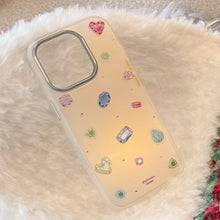 Load image into Gallery viewer, Gilt colored gemstones for iphone17Promax mobile phone case 16 electroplating 15 anti-drop hard 13 laser advanced