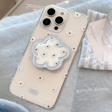 Load image into Gallery viewer, Flower mirror bracket Apple 16promax mobile phone case 17 for iphone15 glitter 13 small fresh blue