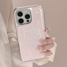 Load image into Gallery viewer, Gilt Epoxy iphone16 Sweetheart Cat Suitable for 17 Apple 15promax Mobile Phone Case 13 Electroplating 14 Huawei