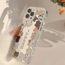 Load image into Gallery viewer, Mirror ins cute cat suitable for 16Pro Max Apple 15 mobile phone case iPhone17 Korean 12 lanyard 11