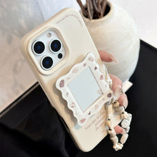 Load image into Gallery viewer, French applicable iphone16 iPhone 17 mobile phone case 15promax shell mirror bracket 13 premium 14 lanyard