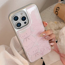Load image into Gallery viewer, Gilt lace bear Apple 16promax mobile phone case iphone17 Epoxy 15 Electroplating sweet 14 for Huawei