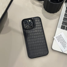 Load image into Gallery viewer, Alligator leather pattern 15 Apple 16 mobile phone case 17promax retro premium style 12 for iPhone13 personality trend