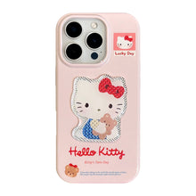 Load image into Gallery viewer, Gilt three-dimensional cartoon cat for 17promax Apple 16 mobile phone case iphone14 lanyard 13 girl