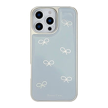 Load image into Gallery viewer, Gilt ins blue bow 16pro max mobile phone case iphone15 Epoxy 17 suitable for Huawei P70pro hard