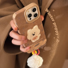 Load image into Gallery viewer, Cortical three-dimensional puppy patch for iphone16 iPhone case 17promax retro 15 pom-pom 13