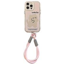 Load image into Gallery viewer, Mirror cute pink cat is suitable for Apple 16 mobile phone case iPhone17ProMax cartoon 12 generation 13 hand rope