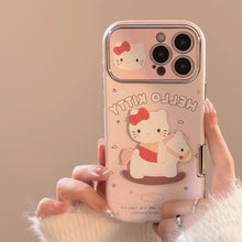 Load image into Gallery viewer, Cortical Trojan cat applies to Apple 15promax mobile phone case iphone16 soft cute cartoon 17 lanyard 14 soft