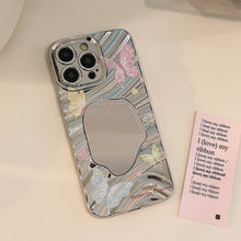 Load image into Gallery viewer, Color butterfly iPhone15 iPhone case 17 premium sense 11 mirror 13promax for 16 lanyard hard