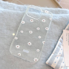 Load image into Gallery viewer, Flower mirror bracket Apple 16promax mobile phone case 17 for iphone15 glitter 13 small fresh blue