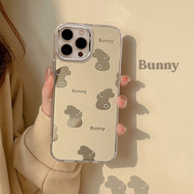 Load image into Gallery viewer, Original mirror rabbit iPhone15 iPhone case 17 creative 12 generation hair X/8 suitable for 14pro max set 11