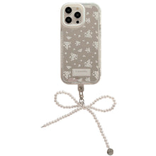 Load image into Gallery viewer, White tea ins gentle and fresh for 17Pro Max Apple 16 mobile phone case iPhone15 mirror 12 lanyard 11
