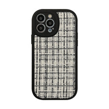 Load image into Gallery viewer, Xiaoxiangfeng iphone16 is suitable for 17pro max iPhone case 11 women's 12 simple 15 black and white grid 8 flannel