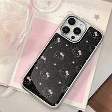 Load image into Gallery viewer, Gilt glitter ins star cat with 16promax apple 15 mobile phone case iphone17 electroplating Huawei P70