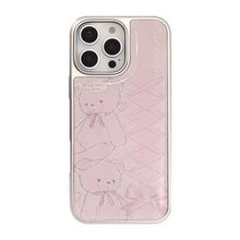 Load image into Gallery viewer, Gilt lace bear Apple 16promax mobile phone case iphone17 Epoxy 15 Electroplating sweet 14 for Huawei