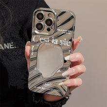 Load image into Gallery viewer, Minimalist English iPhone17promax iPhone case 14 Personality and high-end sense 11 Mirror 13 Electroplating 16 Hard