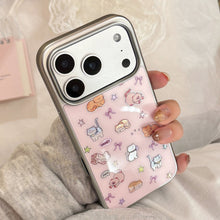 Load image into Gallery viewer, Gilt cute cat for apple 17pro max mobile phone case iphone16 electroplating 14 hard 13 huawei p70