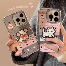 Load image into Gallery viewer, Fair Island cartoon apple 16 mobile phone case 17promax leather 15 for iPhone13 plating hard 11 couple