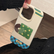 Load image into Gallery viewer, Leather pattern three-dimensional application iphone16 mobile phone case Apple 17promax teacup desk lamp 14 advanced sense 13 anti-drop