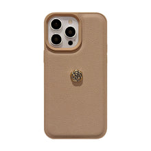 Load image into Gallery viewer, Light luxury camellia for Apple 16 mobile phone case iPhone17promax solid color lychee pattern 11 autumn and winter 13 hard