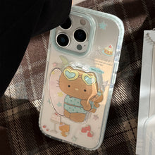 Load image into Gallery viewer, Stereo cartoon iPhone17promax Apple 16 mobile phone case, black cat suitable for 14 folding mirror 13 soft