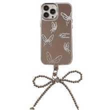 Load image into Gallery viewer, Mirror surface is suitable for Apple 15 Pro mobile phone case max advanced butterfly iphone16 temperament 13 anti-drop 11 chain 17
