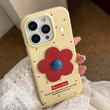 Load image into Gallery viewer, Red flower apple 16 mobile phone case iphone17promax for 12 leather pattern three-dimensional 14 retro 13 anti-drop