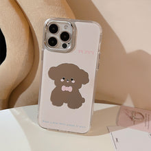 Load image into Gallery viewer, Cute cute pet dog iphone16 is suitable for 17promax Apple mobile phone case 15 electroplated mirror surface 11 generation 12