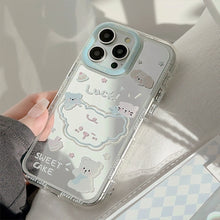 Load image into Gallery viewer, Summer mirror puppy is suitable for 16ProMax Apple 15 mobile phone case iPhone17 cartoon 12 generation hair 11 hand rope