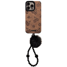 Load image into Gallery viewer, Sweet and cool leopard print cherry for iphone16 apple 17 mobile phone case 15promax suede 14 plush rope 13