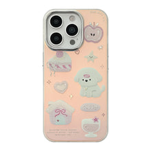Load image into Gallery viewer, Gilt cartoon dessert puppy for iphone15 mobile phone case 16Promax electroplating laser 13 hard 17 creative